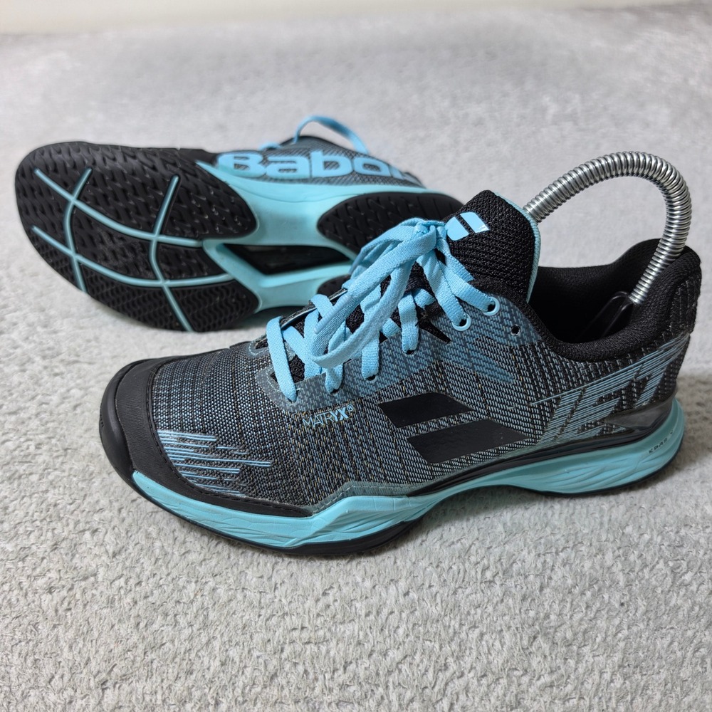 Babolat Jet Mach II AC‎ Women 6.5 Blue Black Tennis Shoes 31F19630